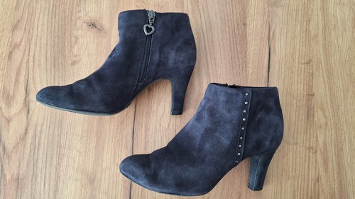 Blaue wildleder stiefeletten - wildleder,