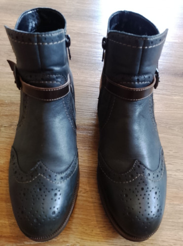 Blaugraue stiefelette - blaugraue,