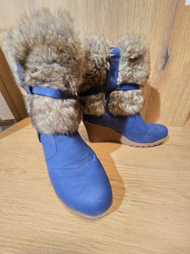 Blaue stiefeletten mit - stiefeletten,